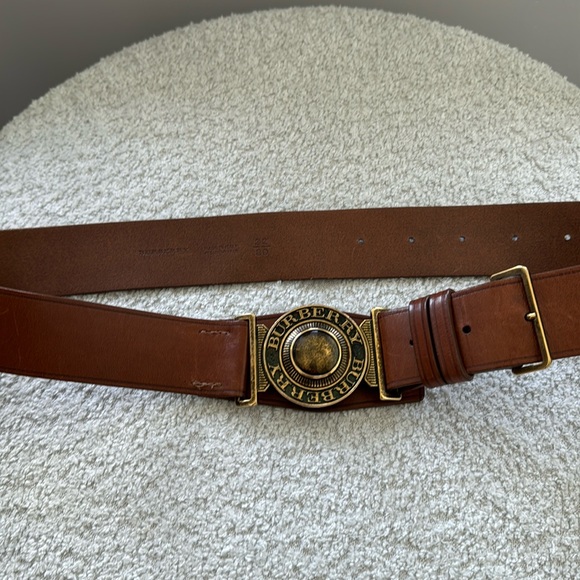 Burberry brown leather belt size 80 - authentic - Picture 1 of 6
